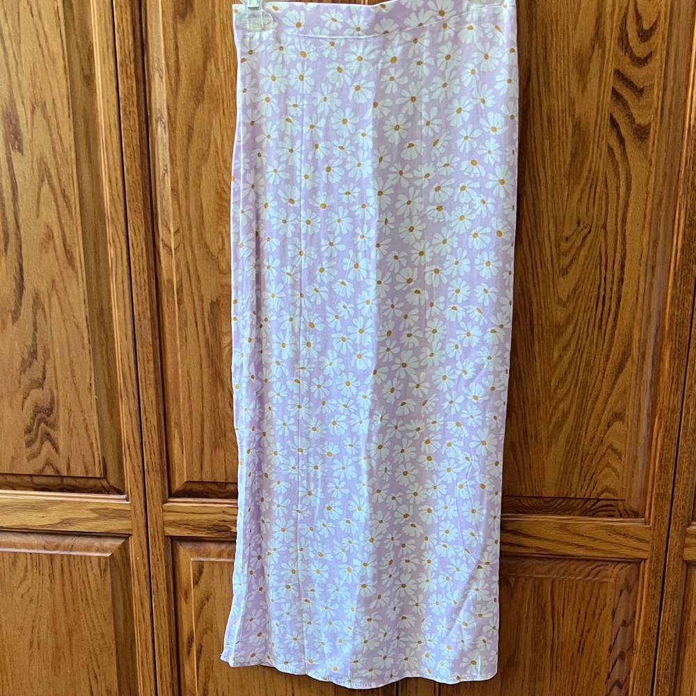 Cotton On Lavender Daisy Print Maxi Skirt